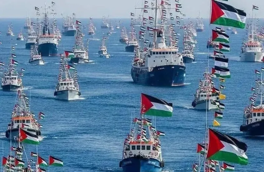 إسرائيل تعترض “أسطول الصمود” القادم من تركيا وتعتقل 100 ناشط